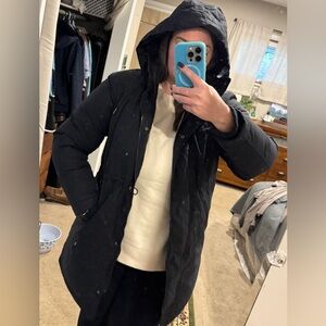 Universal Threads Heavy Winter Black Hooded Jacket